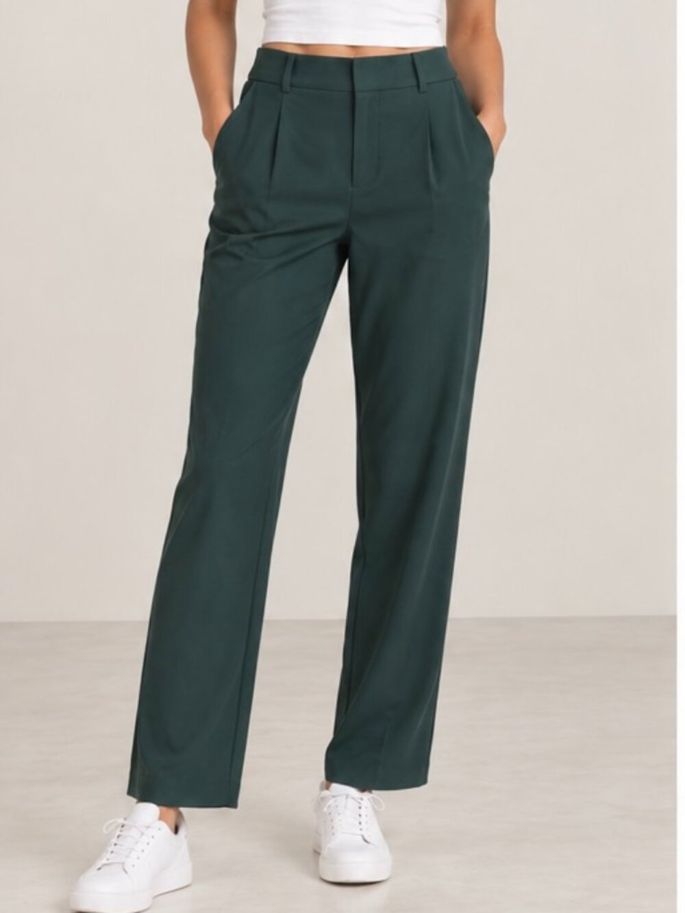 Halara High Waist Pleated Casual Work Pants NWT